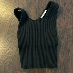 Black crop with criss cross back size xs